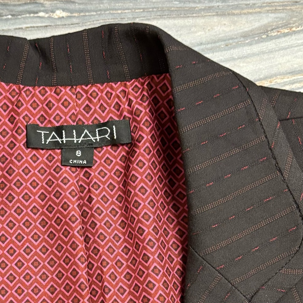 Brown w Pink Pants Suit, Tahari size 8